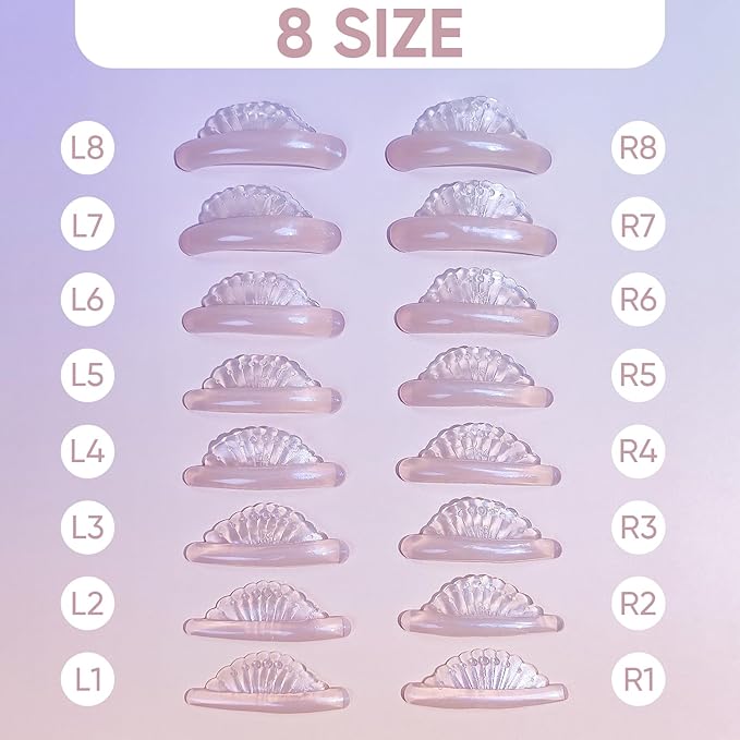 Lash Lift Pads Silicone Eyelash Lift Pads Super Sticky Soft Perfect with Lash Lift Balm Glue Reusable Lash Lifting Pads (Pink)