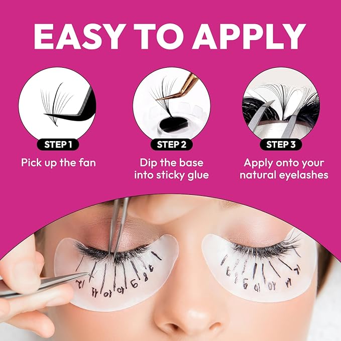 500 Wispy Promade Fans - 9D 0.05 Size 15mm Curl D - Natural Wispy Lashes Loose Premade Lash Fans for Eyelash Extensions Handmade Pre Made Eyelashes for Spiky, Volume, Natural Look