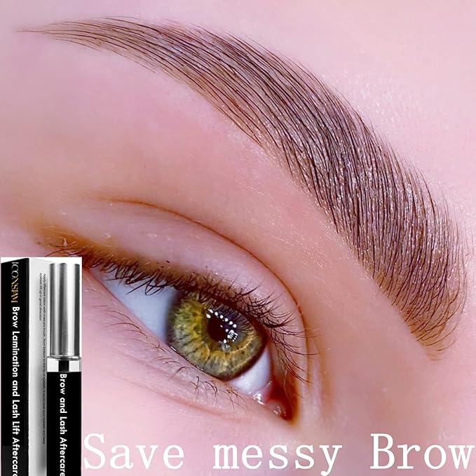 NC Lash Lift Care, Brow Lamination Aftercare Eyelash Perm Nutrition, Treat Burning Eyebrow Save Messy Lash, 8 weeks Keratin Botox Care For and Perm/Lift(7ml) (Clear-lash&brow care)