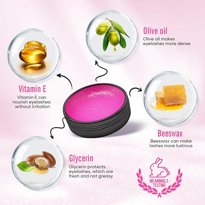 PERMANIA Lash Lift Glue Balm, Lash Lift Adhesive New Brow Lamination Glue Soft Fruity Strong Viscosity and Water Solubility for Lash Lift Kit (Rose Peach)