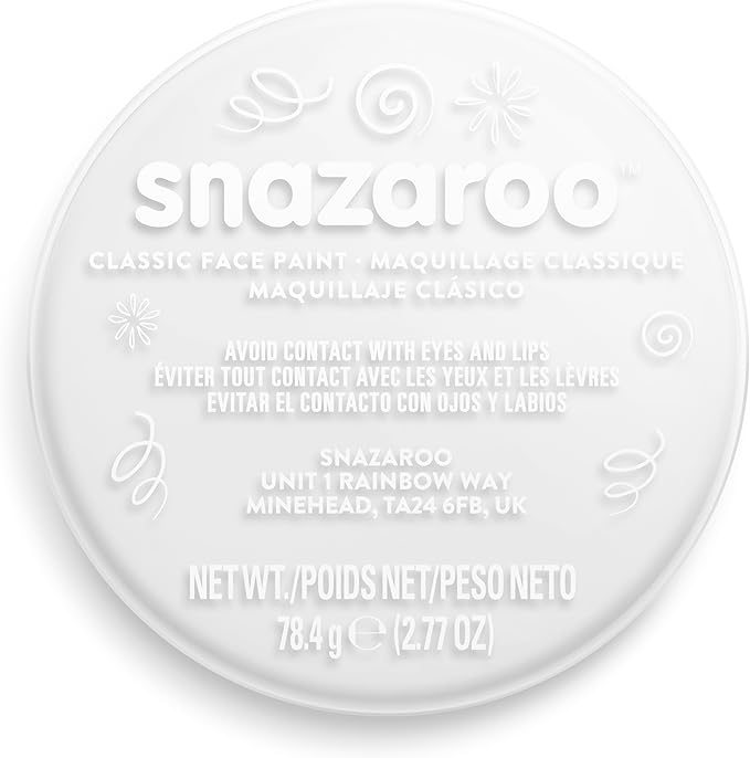 Snazaroo Classic Face and Body Paint, 78.3g (2.76-oz) Pot, White