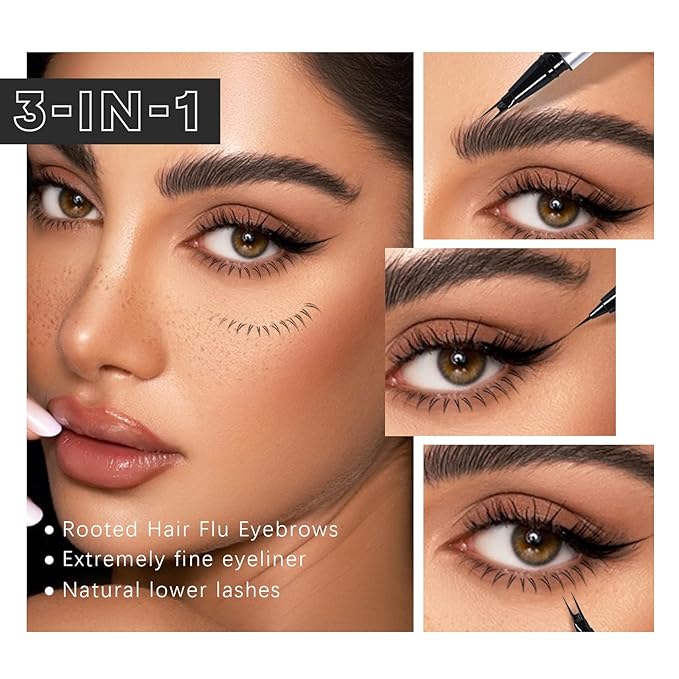 All in One Eye Makeup Kit -9 Colors Naked Eyeshadow with Brush, 2 in 1 Lower Lash & Eyebrow Pen, Mascara, Daily Eye Cosmetics Set for Beginner Everyday Eye Makeup Gift for Women Teens Girls