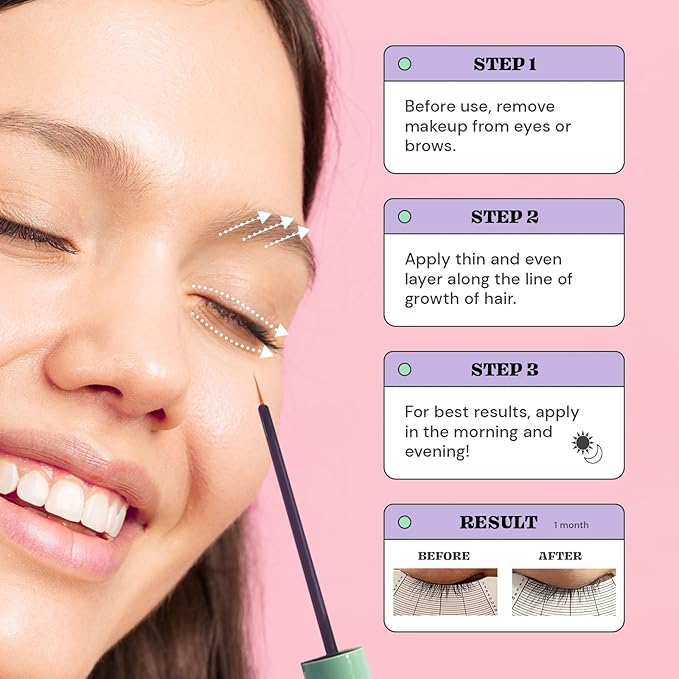 Glossmetics Healthy Brow and Lash Serum. Advanced Eyelash Serum for Thicker, Longer Eyelashes and Eyebrows. Vegan & Cruelty-Free Lash Enhancing Formula to Boost Longer and Fuller Looking Lashes
