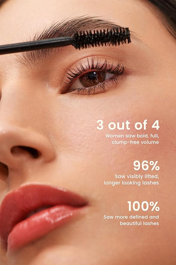 JOAH Lash UPrising Waterproof Volumizing & Lengthening Mascara, Washable, Paraben & Phthalate Free, Cruelty Free, Volume-Maximizing Spoolie Brush Applicator - Blackest Black