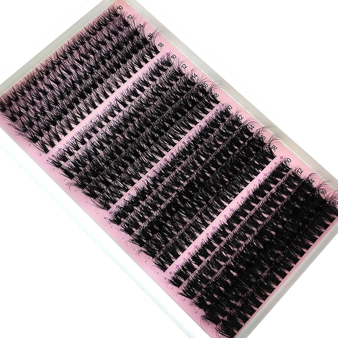 HBZGTLAD Fluffy Cluster Lashes 40D60D80D100D120D Natural Thick Eyelash Clusters D Curl Individual Lashes DIY Eyelashes Extension (40D60D80D100D)