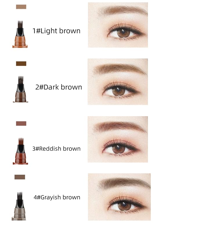 Eyebrow Pencil - Eyebrow Microblading Pen - Eye Makeup Eyebrow Pen Micro 4 Point Brow Pen Lift Long-Lasting Waterproof Natural Eyebrow Hair , Eyebrow Makeup, and Smudge-proof