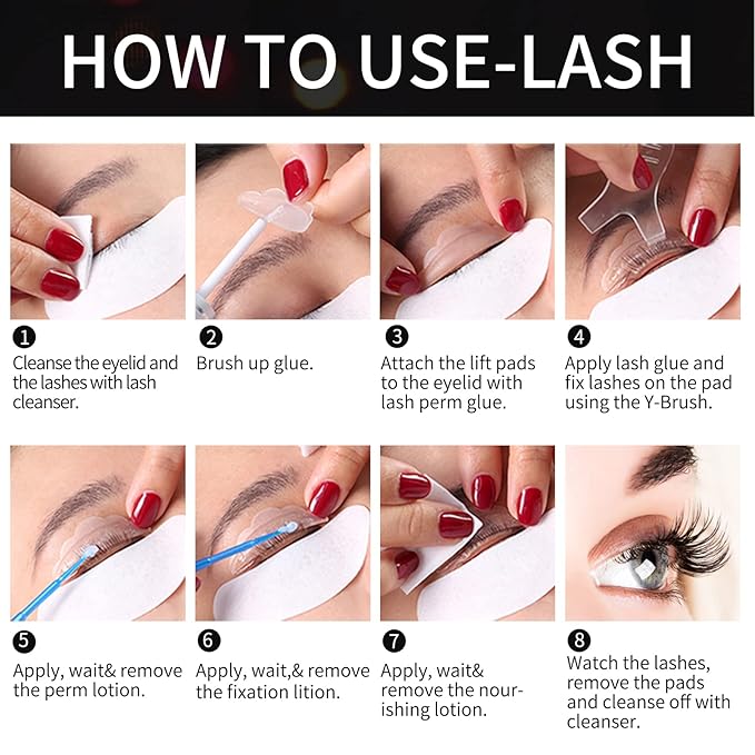 Lash Lift Kit, Sachet Eyelash Perm Kit, 2 In 1 Lash Brow Lamination Kit, Semi-Permanent Eyebrow Eyelash Lifting Curling Perming Professional for Salon DIY at Home by DONG RHYME