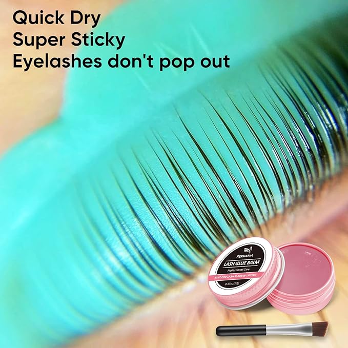 PERMANIA Lash Lift Balm Glue, New Eyelash Lifting Adhesive,0.35oz/10g Lash Lift Glue Strong Viscosity and Water Solubility for Lash Perm Kit (Rose)