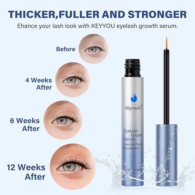 Eyelash Enhancing Serum - Lash Enhancing Serum with Advanced Natural Formula to Boost Longer Fuller and Thicker Looking Eyelashes and Eyebrows (4mL)