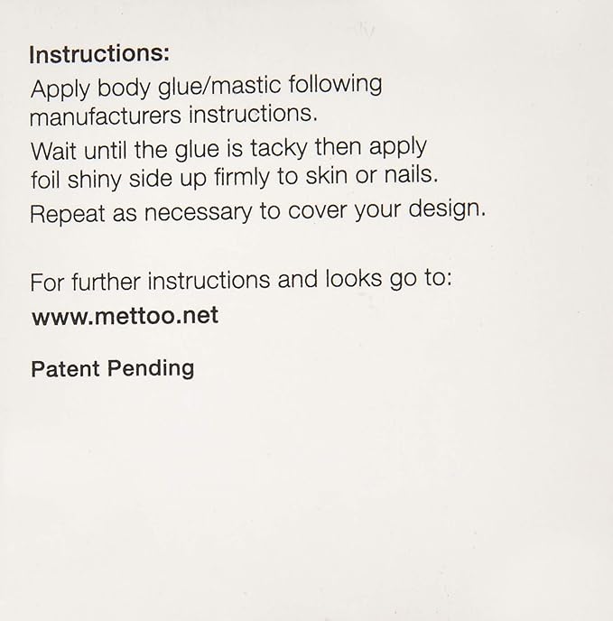 Mettoo Opening Night Body Foil, 12 Count