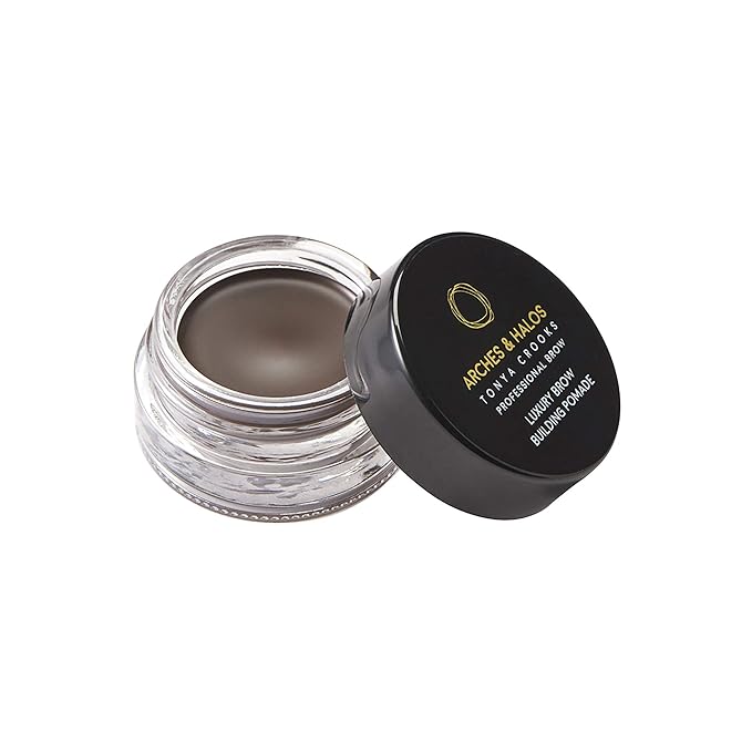 Arches & Halos Brow Sculpting Set - Dual Ended Brush With Brow Building Pomade In Espresso - Define, Brush And Blend Brows - Easily Fill, Sculpt Sleek Eyebrows - Vegan, Cruelty Free Makeup - 2 Pc