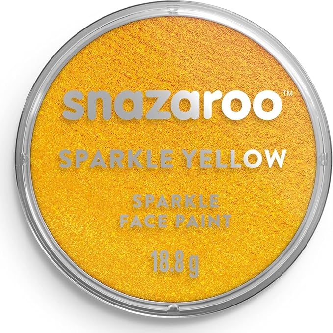 Snazaroo Sparkle Face and Body Paint, 18.8g (0.66-oz) Pot, Sparkle Yellow