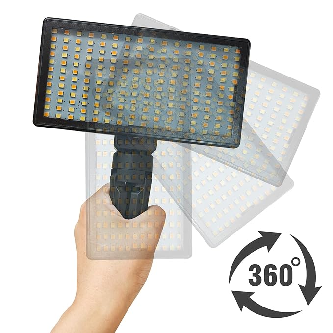 LED Rechargeable Tattoo Fill Light - Tattoo Photography Aid - 192 Lamp Beads, Circular Polarizer Filter, Kit