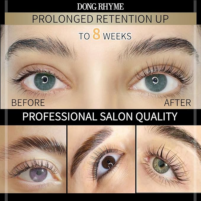 Lash Lift Kit, Sachet Eyelash Perm Kit, 2 In 1 Lash Brow Lamination Kit, Semi-Permanent Eyebrow Eyelash Lifting Curling Perming Professional for Salon DIY at Home by DONG RHYME