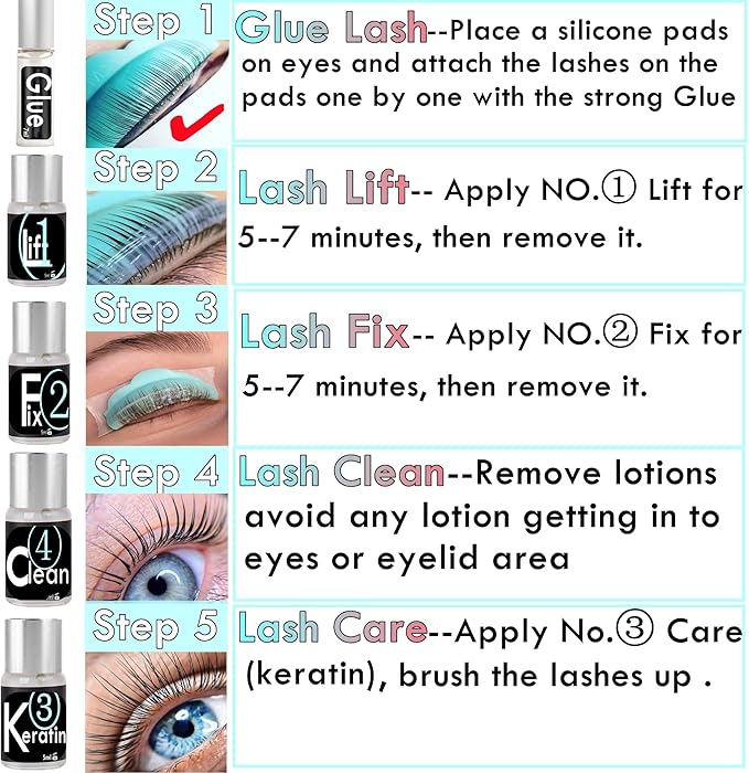 Eyelash Perm Eyebrow Lamination 2 in 1 Kit Easy DIY at Home 5 Minutes Curl Lift Long-Lasting a Month Professional Tool Make Lash and Brow More Volume 6 Weeks (2 1-Lash kit), Black
