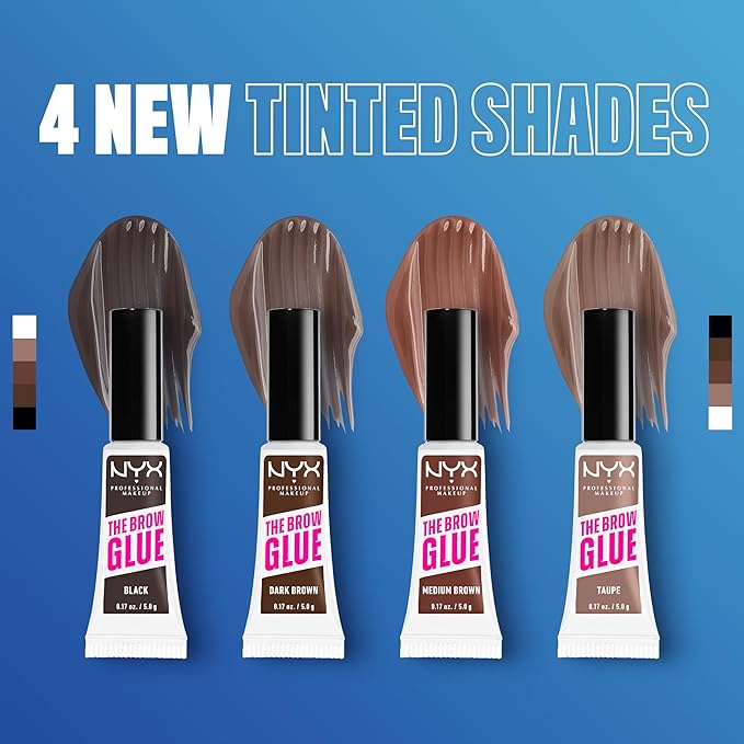 NYX PROFESSIONAL MAKEUP The Brow Glue, Extreme Hold Tinted Eyebrow Gel - Taupe