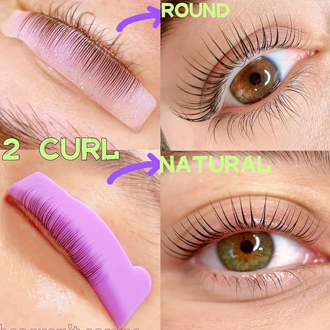 Lash Lift Shields L Curl Matte Eyelash Lifting Pads Grab Lash Firmly 2 Curl Version Silicone Perming Roller For Lash Lift & Tint Cute Perm Rod Easier Lami Lash Lamination - Frosted Pad Light Shield