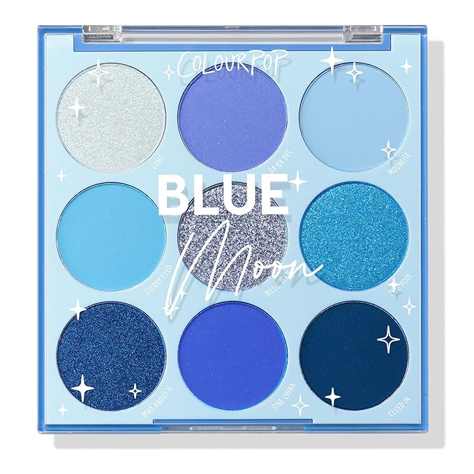 Colourpop Eyes Bundle - Blue - Includes Blue Moon Shadow Palette, Moon Daisy Super Shock Shadow & Outer Space BFF Creme Gel Liner (3 Count)