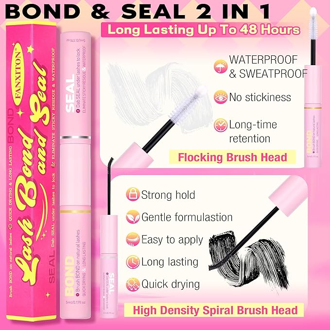 D Lash Clusters Kit Thick Lash Extension Kit Volume Lash Clusters 80D+100D+120D Eyelash Clusters Kit 10-18mm Individual Lashes with Bond and Seal by FANXITON