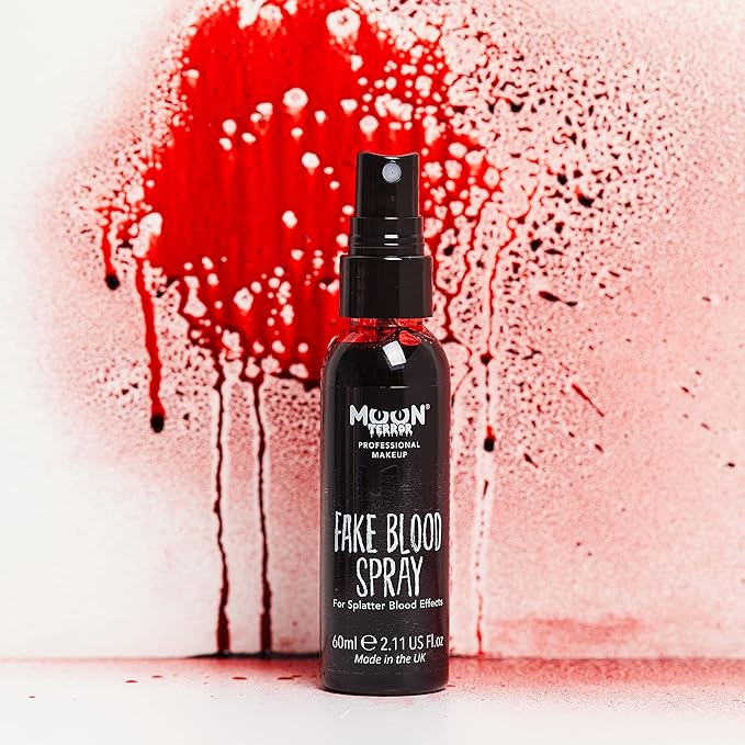 Pro FX Fake Blood Spray by Moon Terror | 60ml x3 | SFX Make up for Halloween Vampire Zombie Theatre | Special Effects Make up