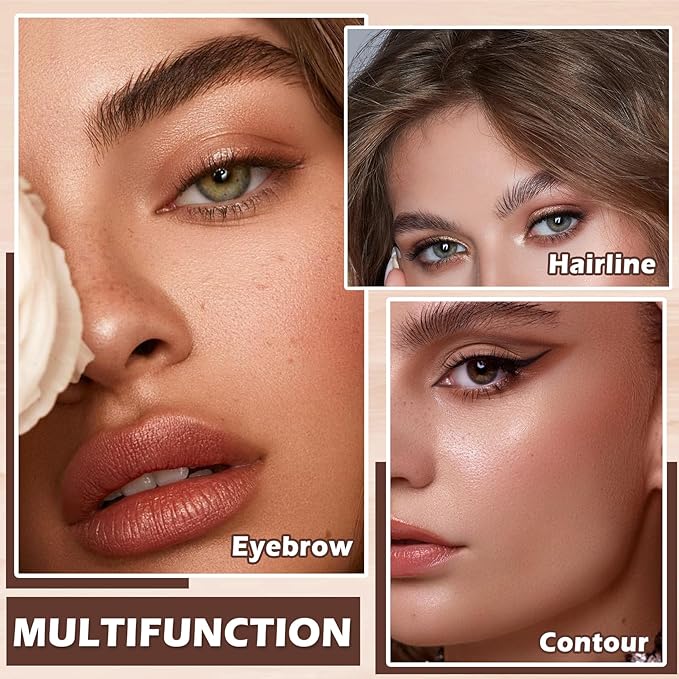 Eyebrow Stencils Kit,One Step Eye Brow Stamp Stencil Kits,Long-lasting Waterproof Eyebrowcolor Stamp with 10 Reusable Shaping Kit for Perfect Eyebrow Makeup
