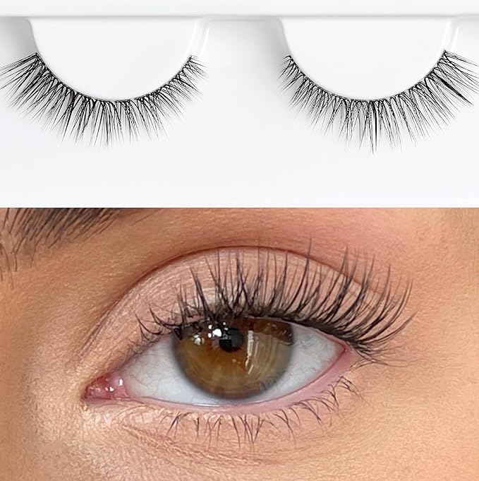 Camera’s Rolling False Eyelashes Natural Look - Natural False Lashes - Soft Thin Clear Band - Natural Lashes