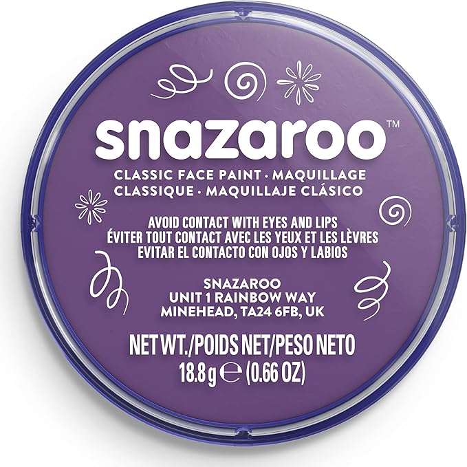 Snazaroo Classic Face and Body Paint, 18.8g (0.66-oz) Pot, Purple