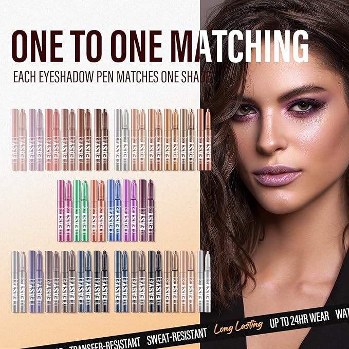 LANGMANNI Eyeshadow Stick, 6 PCS Waterproof Multi-Color Eyeshadow Pen Set, Creamy Long-Lasting Eye Makeup Kit, Natural & Shimmer Shades Contour Stick, Perfect Gifts For Women (#B)