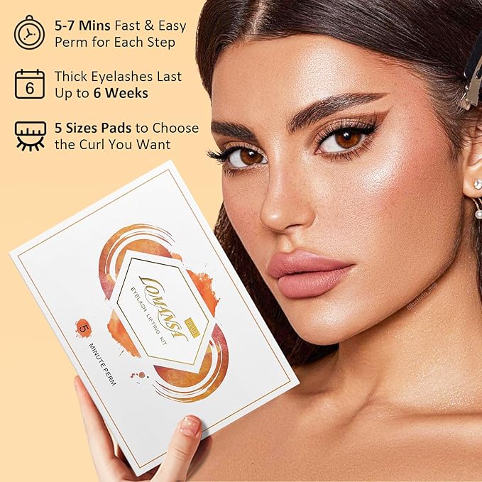 Lash Lift Eyelash Lift Kit with Strong Lash Perm Glue 5 Minutes Instant Lifting Perming Curling for Fuller Thicker Eyelashes Eyebrows with Full Tools