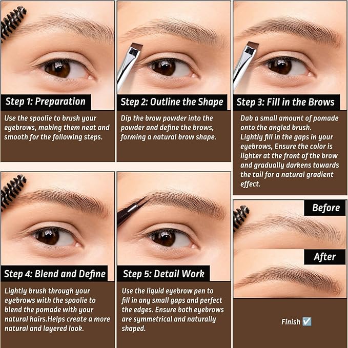 Taupe Eyebrow Pomade, Eye brow Wax Long lasting Smudge proof Ideal, for Precision Eyeliner and Brow Definitio