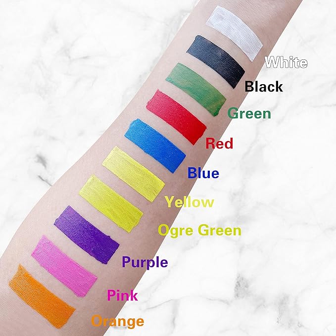 MEICOLY Pink Halloween Face Body Paint, 2.37Oz Large Tube Water Based Non-Toxic Full Body Paint for Adult Children,Highly Pigmented Face Painting for SFX Special Effects Cosplay Makeup