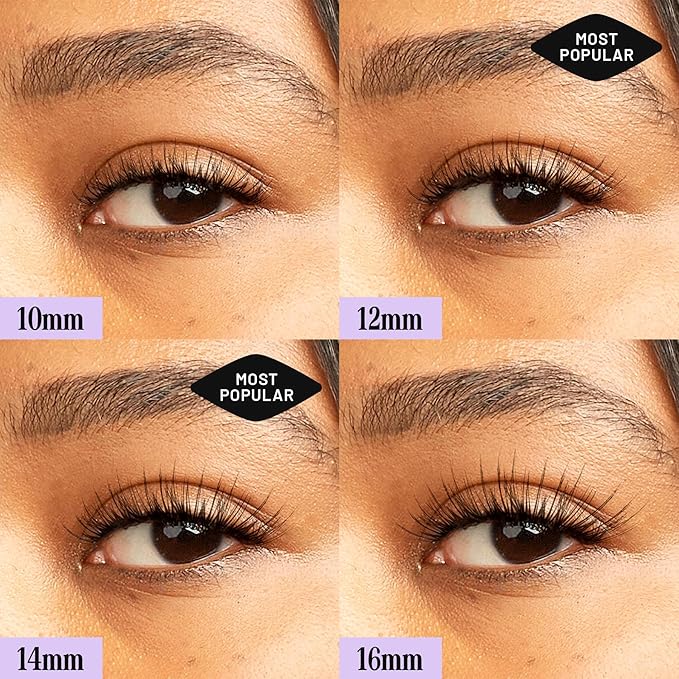 Lilac St - Dawn Natural Faux Eyelash Clusters (12mm) - Dynamic & Fluttery Volume - DIY Lash Extension Wisps - Lightweight & Lifelike - Lasts 10 Days - Women Founded, Cruelty Free, Vegan - 10 Lashes