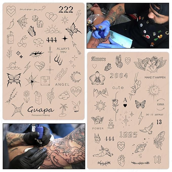 2 Pcs Tiny Tattoo Practice Skins, Small Deluxe Mini Silicone Finger Semi Permanent Tattoo Latex Pad for Training (Tiny #6 - Pink Pad -2PCS)