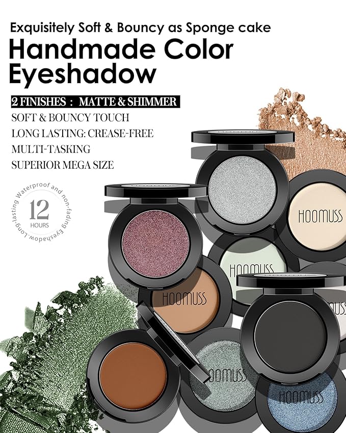Single Purple Eyeshadow Matte Handmade Pressed Eyeshadow Powder Palette Long Lasting With No Creasing High Pigmented Intense Color Purple Eye Shadow (Lavender)