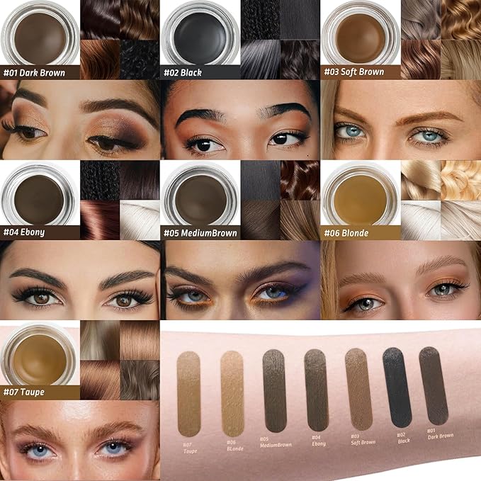 Taupe Eyebrow Pomade, Eye brow Wax Long lasting Smudge proof Ideal, for Precision Eyeliner and Brow Definitio