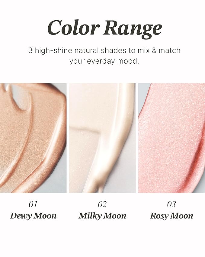 Glint Glitter Gel (Rum N Sugar, 0.13oz)& Stick Highlighter (Dewy Moon, 0.24oz) - Multi-Use Body Makeup for Eyes, Cheeks, Body, and Hair by LG Beauty. Rich Pigment, Long-Lasting Sparkle/Glitter for Par