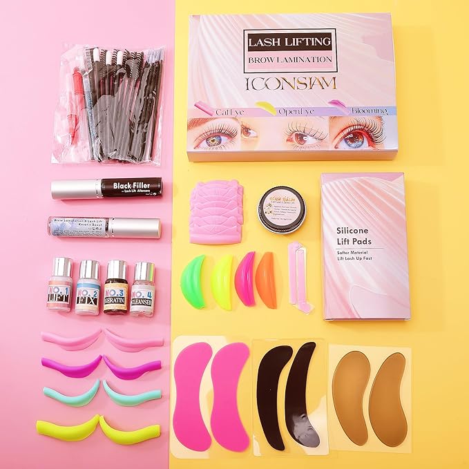 Lash Lift Kit Fast 7 Minutes Eyelash Perm Brow Lamination Set 2 In 1 Multi-Curler Form Lifting Result Open Eye/Cat Eye/Bloom Eyelash Lami Lamination Look 6 Weeks On Eyes- Durable Perming Lashes