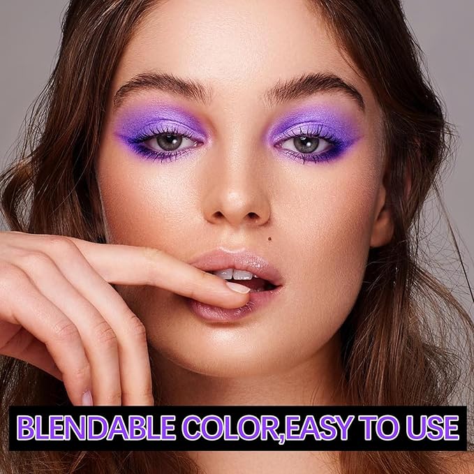 Glitter Eyeshadow Stick, Dual-Ended Eyeshadow Pencil Eyeliner, Eyeshadow Powder and Smooth Eye Liner, Waterproof Makeup Crayon, Long Lasting Eye Brightening Stick