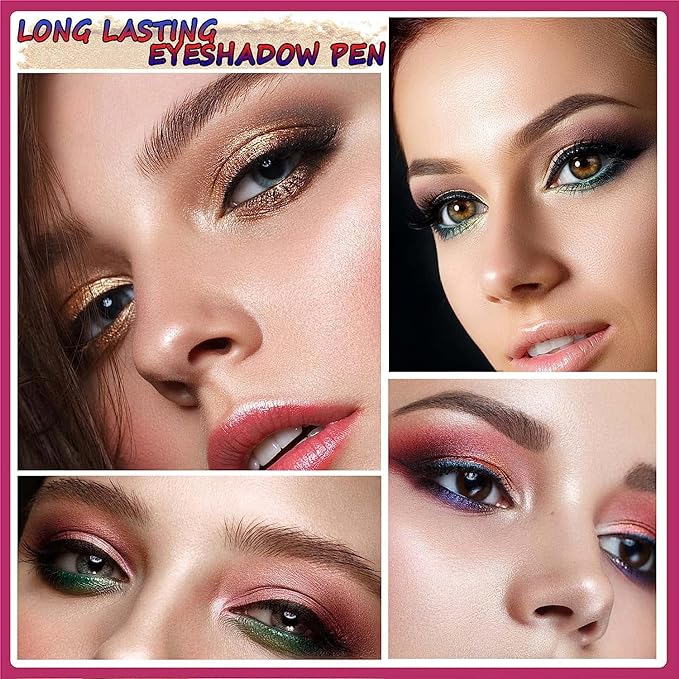 White Eyeshadow Stick Makeup, Cream Shimmer Eye Shadow Pencil, Hypoallergenic Waterproof Long Lasting Crayon, Smooth Glitter Primer Palette Eyeliner Make up
