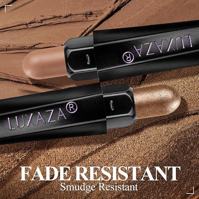 Neutral Cream Eye Shadow Eyeliner Makeup Sticks, Classic-A002 + A003