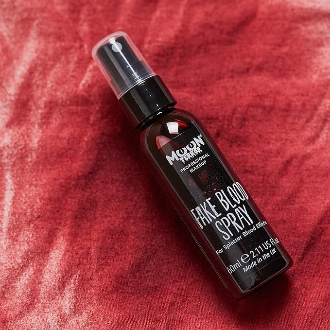 Pro FX Fake Blood Spray by Moon Terror | 60ml x3 | SFX Make up for Halloween Vampire Zombie Theatre | Special Effects Make up