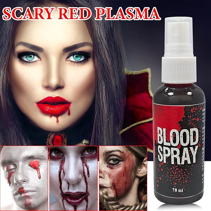 Halloween Fake Blood Spray,Blood Splatter Realistic Liquid Fake Blood Washable,Fake Blood for Clothes,Special Effects SFX Makeup Kit for Zombie Bride,Vampire,Monster SFX Scary Clown Dress Up