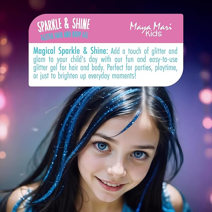 Kids Hair Care Bundle – Sparkle & Shine Glitter Gel & Gentle Detangler Spray | Safe & Fun for All Ages | Sulfate & Paraben-Free | 6 oz & 8 oz