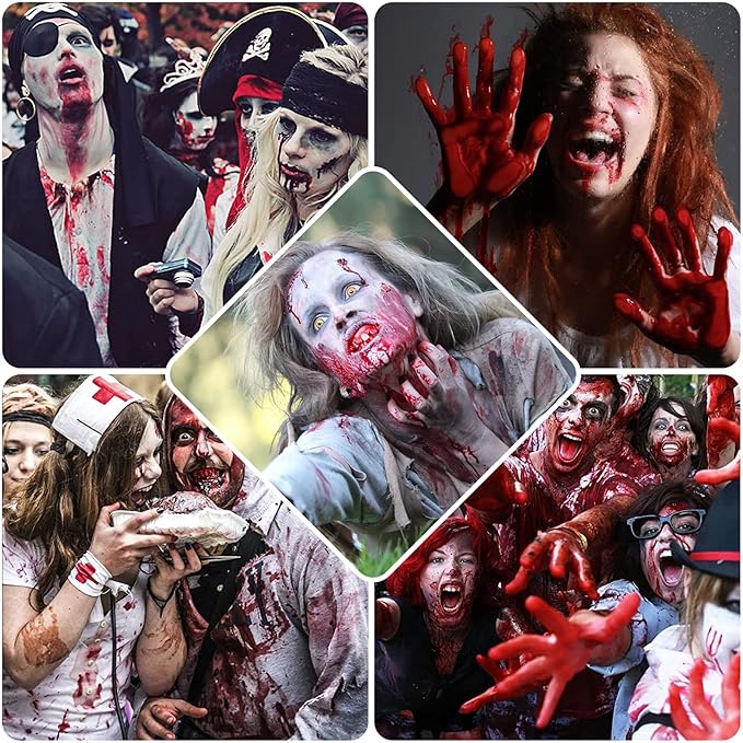 Halloween Fake Blood Makeup Kit - Realistic Washable Fake Blood Spray for Face, Body & Clothes - Vampire, Zombie & Monster Cosplay Effects