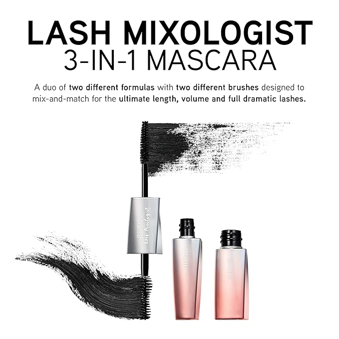 Physicians Formula Lash Mixologist 3-in-1 Mascara Black, Strengthen & Condition , Dermatologist Approved. Clinically Tested. Ophthalmologist Approved.