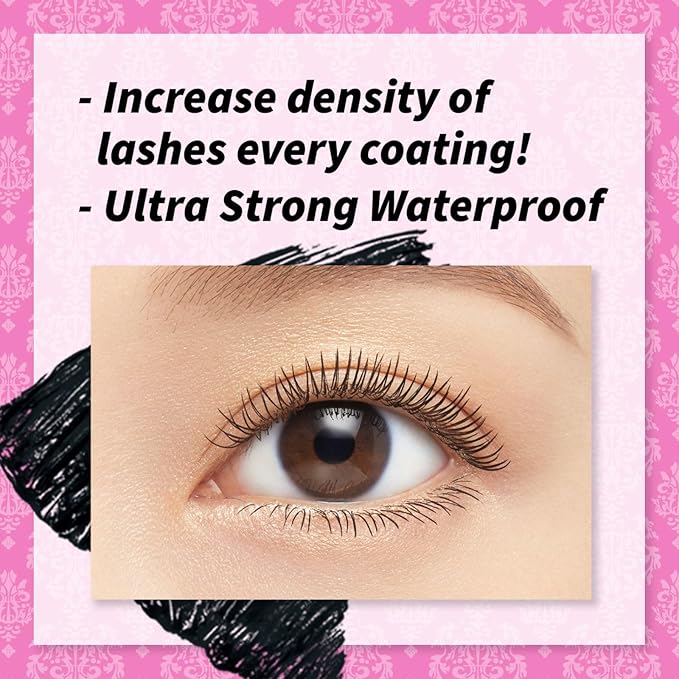 HEROINE MAKE by KISSME Trio Set, 3 Full-Size, Waterproof Volumizing Mascara Black,Long-lasting + Smooth Liquid Black Eyeliner, Smudge-free + Gentle Eye Makeup Remover for Waterproof Mascara