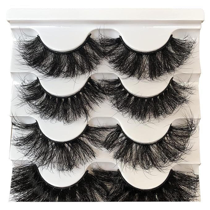 Gmagictobo Lashes False Eyelashes Fluffy Dramatic 3D Faux Mink Lashes Pack Long Thick Volume Soft Strips Fake Eye Lashes 5 Pairs Multipack