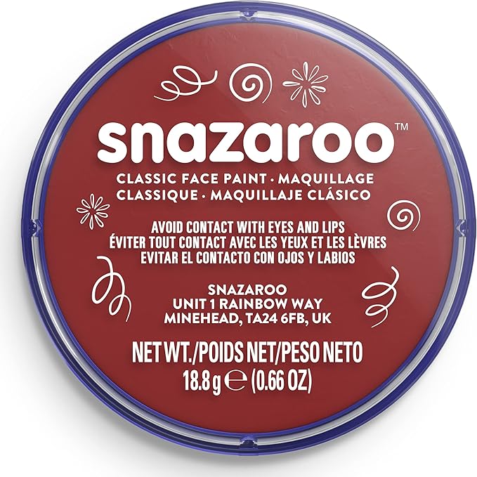 Snazaroo Classic Face and Body Paint, 0.6 Fl Oz (Pack of 1), Burgundy