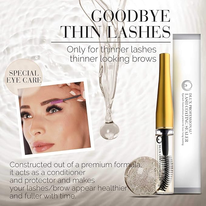 Lash Sealant for Eyelash Extensions - Lash Sealer For Cluster Lashes DIY Lash Extension Coating Long Lasting 2 Weeks Lash Seal