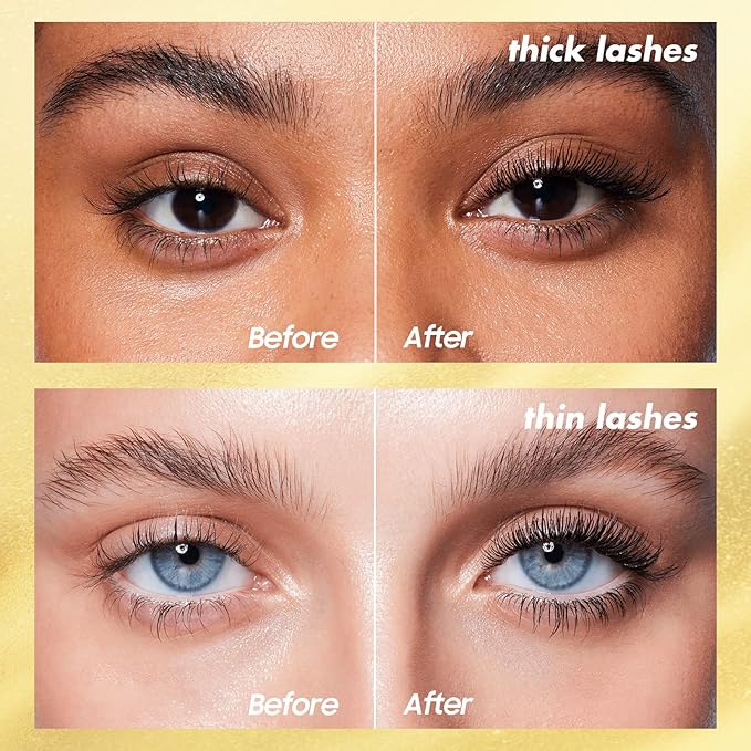 4D Silk Fiber Lash Tubing Mascara - Waterproof & Long-Lasting, Black 2-1 Defining and Lengthening Mascara for Dramatic Lashes, Smudge-Proof, Hypoallergenic (0.28 fl. oz)